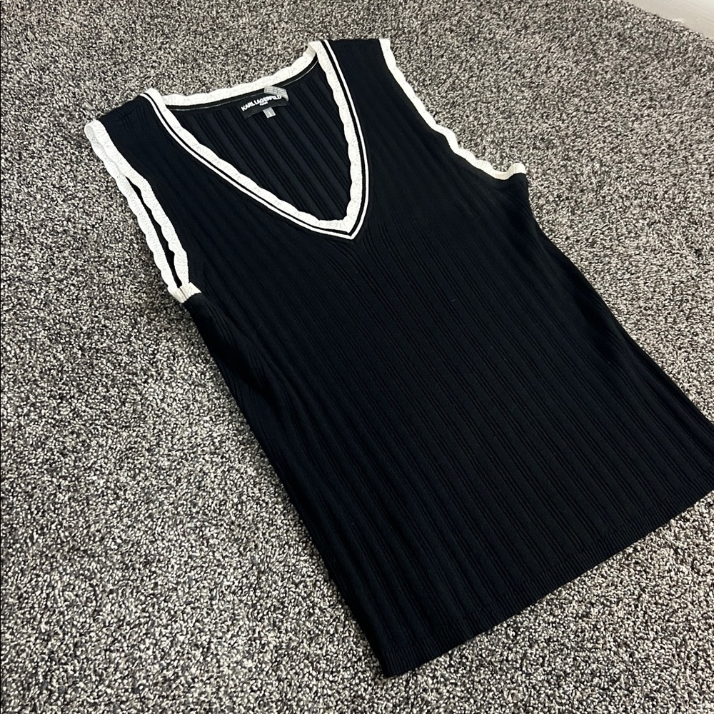 Karl Lagerfeld Sleeveless Sweater |Sz L|